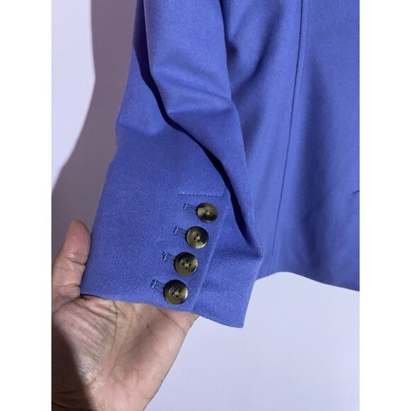 LL Bean Peacoat Womens 14 Blue Cashmere Wool Office Corp Capsule Minimalist - Picture 12 of 15